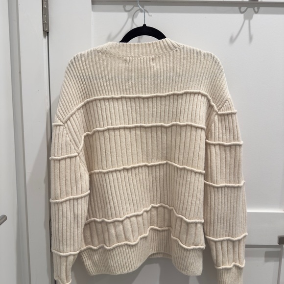 Zara Cream Ribbed Sweater - Picture 3 of 7